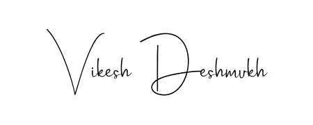 A modern signature idea for name Vikesh Deshmukh using Andilay-7BmLP font. Clean strokes and elegant curves make it stand out instantly. Vikesh Deshmukh signature style 4 images and pictures png