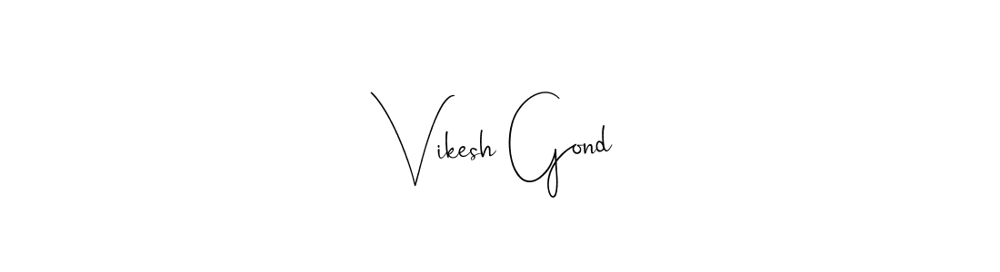 Make a beautiful signature design for name Vikesh Gond. Use this online signature maker to create a handwritten signature for free. Vikesh Gond signature style 4 images and pictures png