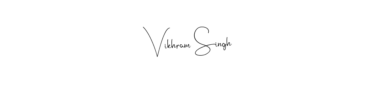 Vikhram Singh stylish signature style. Best Handwritten Sign (Andilay-7BmLP) for my name. Handwritten Signature Collection Ideas for my name Vikhram Singh. Vikhram Singh signature style 4 images and pictures png