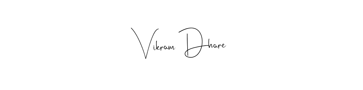 Make a beautiful signature design for name Vikram Dhare. Use this online signature maker to create a handwritten signature for free. Vikram Dhare signature style 4 images and pictures png