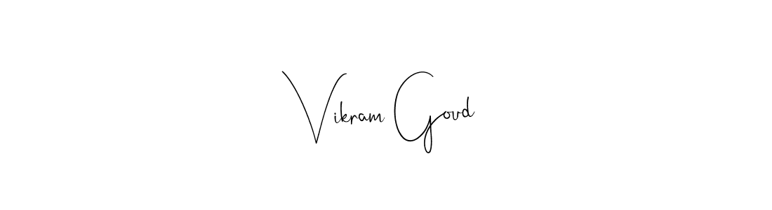 Use a signature maker to create a handwritten signature online. With this signature software, you can design (Andilay-7BmLP) your own signature for name Vikram Goud. Vikram Goud signature style 4 images and pictures png