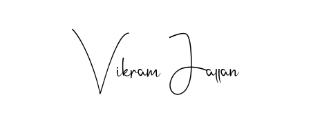 Also You can easily find your signature by using the search form. We will create Vikram Jallan name handwritten signature images for you free of cost using Andilay-7BmLP sign style. Vikram Jallan signature style 4 images and pictures png