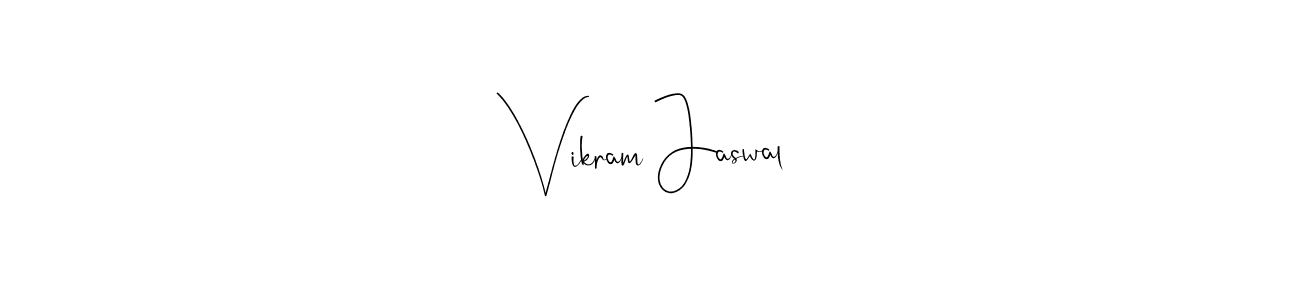 Create a beautiful signature design for name Vikram Jaswal. With this signature (Andilay-7BmLP) fonts, you can make a handwritten signature for free. Vikram Jaswal signature style 4 images and pictures png