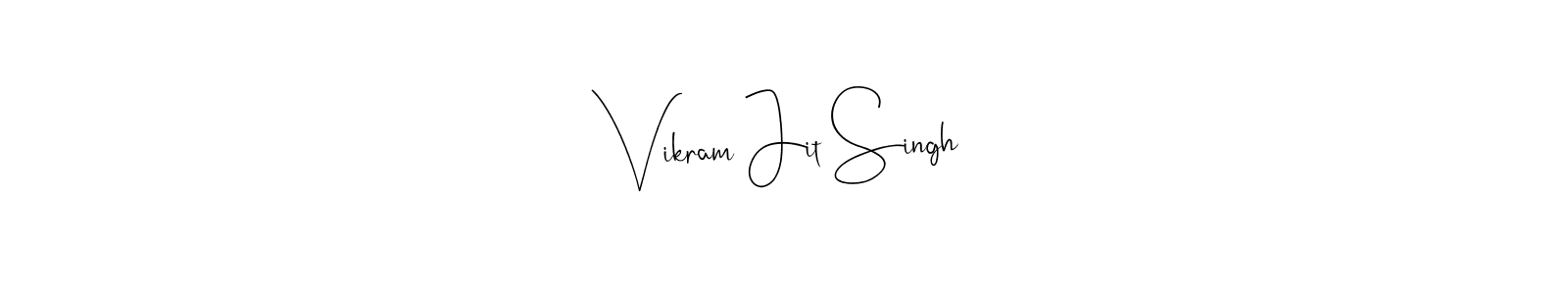 Create a beautiful signature design for name Vikram Jit Singh. With this signature (Andilay-7BmLP) fonts, you can make a handwritten signature for free. Vikram Jit Singh signature style 4 images and pictures png