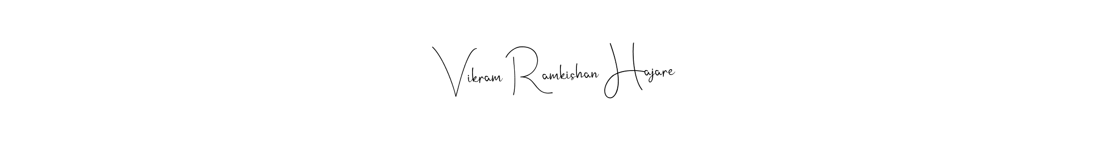 Use a signature maker to create a handwritten signature online. With this signature software, you can design (Andilay-7BmLP) your own signature for name Vikram Ramkishan Hajare. Vikram Ramkishan Hajare signature style 4 images and pictures png