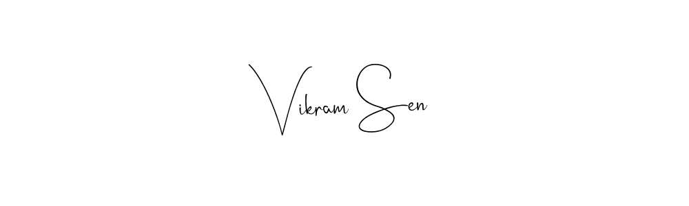 Design your own signature with our free online signature maker. With this signature software, you can create a handwritten (Andilay-7BmLP) signature for name Vikram Sen. Vikram Sen signature style 4 images and pictures png