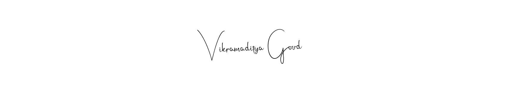 Make a beautiful signature design for name Vikramaditya Goud. With this signature (Andilay-7BmLP) style, you can create a handwritten signature for free. Vikramaditya Goud signature style 4 images and pictures png