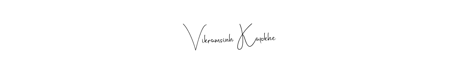 This is the best signature style for the Vikramsinh Kalokhe name. Also you like these signature font (Andilay-7BmLP). Mix name signature. Vikramsinh Kalokhe signature style 4 images and pictures png