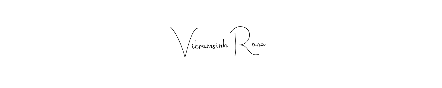 if you are searching for the best signature style for your name Vikramsinh Rana. so please give up your signature search. here we have designed multiple signature styles  using Andilay-7BmLP. Vikramsinh Rana signature style 4 images and pictures png
