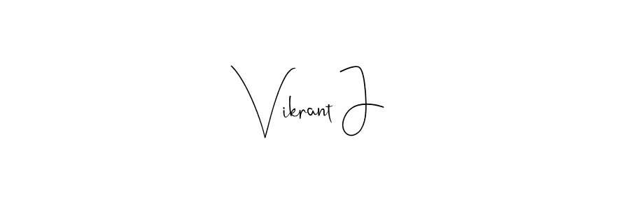 Make a beautiful signature design for name Vikrant J. With this signature (Andilay-7BmLP) style, you can create a handwritten signature for free. Vikrant J signature style 4 images and pictures png