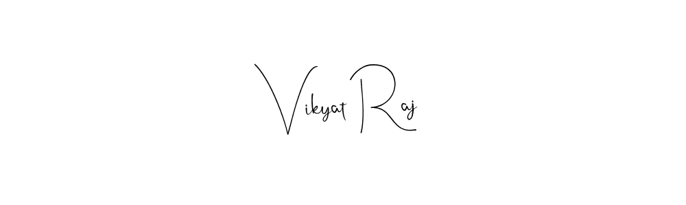 Use a signature maker to create a handwritten signature online. With this signature software, you can design (Andilay-7BmLP) your own signature for name Vikyat Raj. Vikyat Raj signature style 4 images and pictures png