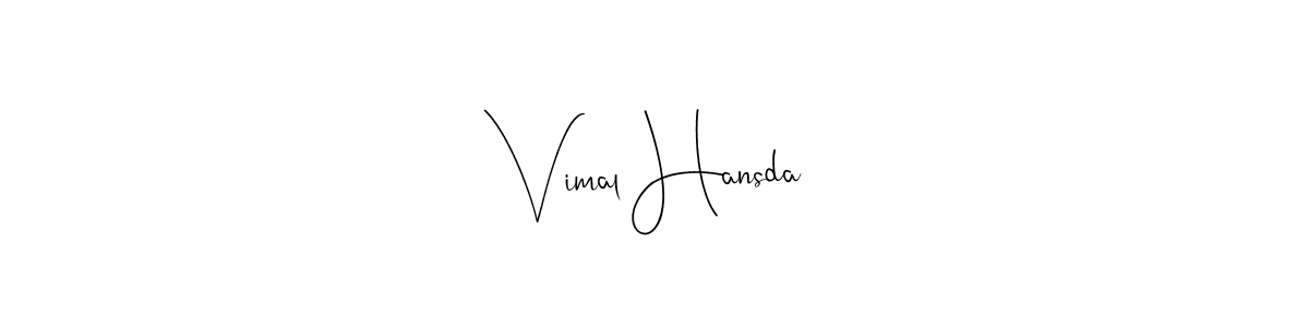 Vimal Hansda stylish signature style. Best Handwritten Sign (Andilay-7BmLP) for my name. Handwritten Signature Collection Ideas for my name Vimal Hansda. Vimal Hansda signature style 4 images and pictures png