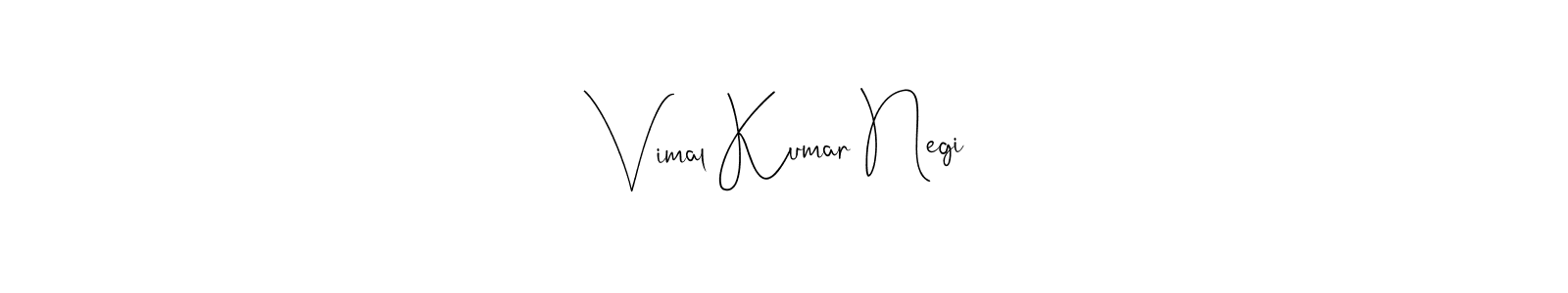 Also we have Vimal Kumar Negi name is the best signature style. Create professional handwritten signature collection using Andilay-7BmLP autograph style. Vimal Kumar Negi signature style 4 images and pictures png