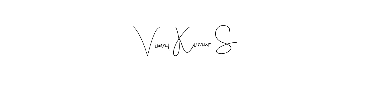 Use a signature maker to create a handwritten signature online. With this signature software, you can design (Andilay-7BmLP) your own signature for name Vimal Kumar S. Vimal Kumar S signature style 4 images and pictures png