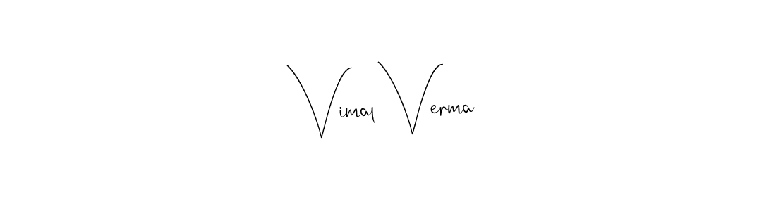 Make a beautiful signature design for name Vimal Verma. With this signature (Andilay-7BmLP) style, you can create a handwritten signature for free. Vimal Verma signature style 4 images and pictures png