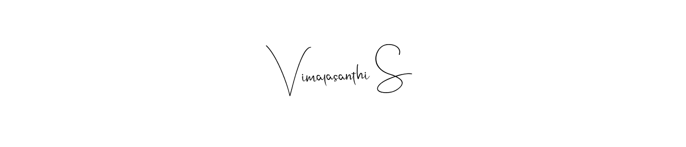 Make a beautiful signature design for name Vimalasanthi S. Use this online signature maker to create a handwritten signature for free. Vimalasanthi S signature style 4 images and pictures png