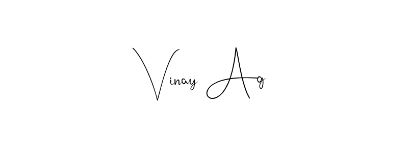 Make a beautiful signature design for name Vinay Ag. Use this online signature maker to create a handwritten signature for free. Vinay Ag signature style 4 images and pictures png