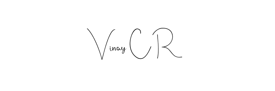 How to make Vinay C R signature? Andilay-7BmLP is a professional autograph style. Create handwritten signature for Vinay C R name. Vinay C R signature style 4 images and pictures png