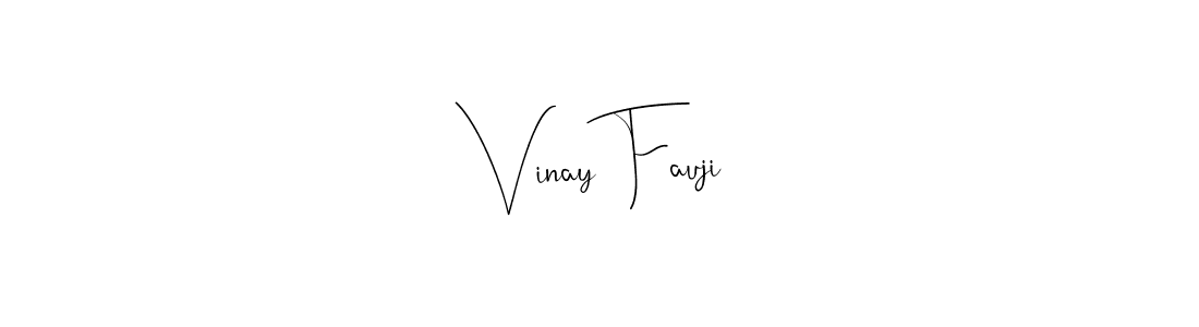 Use a signature maker to create a handwritten signature online. With this signature software, you can design (Andilay-7BmLP) your own signature for name Vinay Fauji. Vinay Fauji signature style 4 images and pictures png