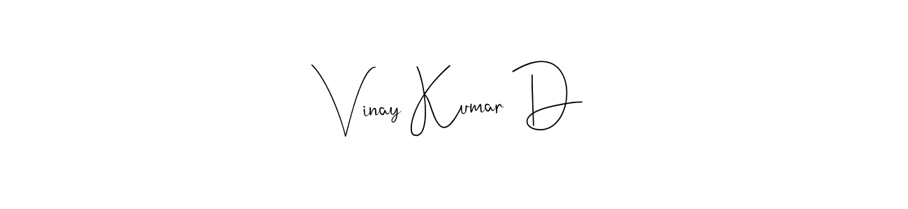 Also You can easily find your signature by using the search form. We will create Vinay Kumar D name handwritten signature images for you free of cost using Andilay-7BmLP sign style. Vinay Kumar D signature style 4 images and pictures png