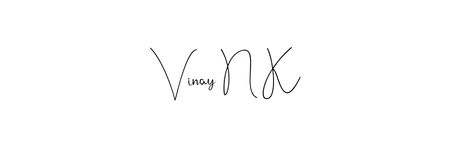 Best and Professional Signature Style for Vinay N K. Andilay-7BmLP Best Signature Style Collection. Vinay N K signature style 4 images and pictures png