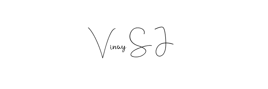 How to make Vinay S J signature? Andilay-7BmLP is a professional autograph style. Create handwritten signature for Vinay S J name. Vinay S J signature style 4 images and pictures png