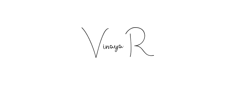 Andilay-7BmLP is a professional signature style that is perfect for those who want to add a touch of class to their signature. It is also a great choice for those who want to make their signature more unique. Get Vinaya R name to fancy signature for free. Vinaya R signature style 4 images and pictures png