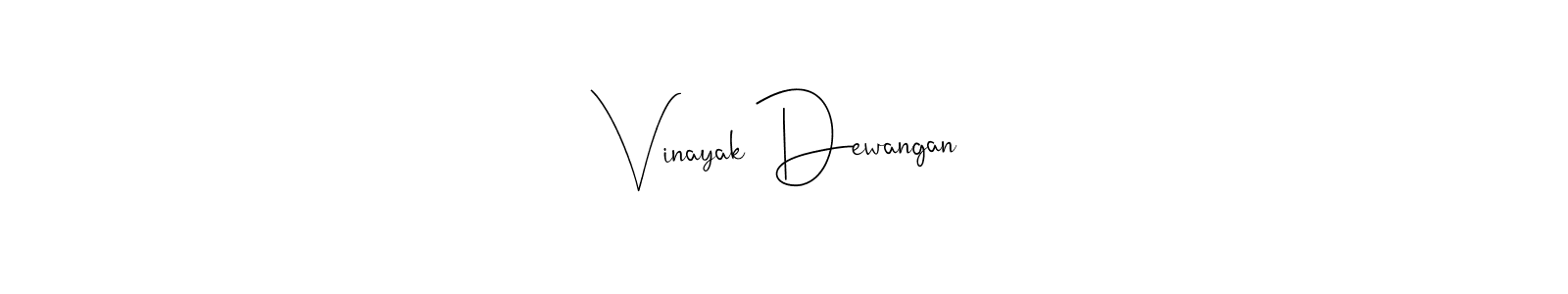 Also we have Vinayak Dewangan name is the best signature style. Create professional handwritten signature collection using Andilay-7BmLP autograph style. Vinayak Dewangan signature style 4 images and pictures png