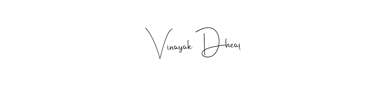 Similarly Andilay-7BmLP is the best handwritten signature design. Signature creator online .You can use it as an online autograph creator for name Vinayak Dheal. Vinayak Dheal signature style 4 images and pictures png