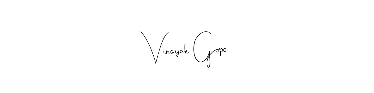 Vinayak Gope stylish signature style. Best Handwritten Sign (Andilay-7BmLP) for my name. Handwritten Signature Collection Ideas for my name Vinayak Gope. Vinayak Gope signature style 4 images and pictures png