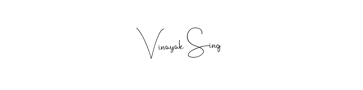 Make a beautiful signature design for name Vinayak Sing. Use this online signature maker to create a handwritten signature for free. Vinayak Sing signature style 4 images and pictures png