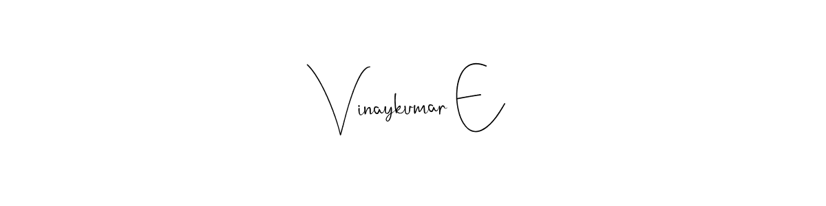 You should practise on your own different ways (Andilay-7BmLP) to write your name (Vinaykumar E) in signature. don't let someone else do it for you. Vinaykumar E signature style 4 images and pictures png