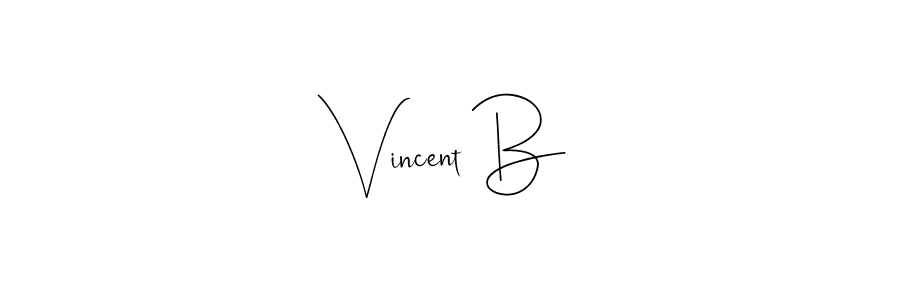 Use a signature maker to create a handwritten signature online. With this signature software, you can design (Andilay-7BmLP) your own signature for name Vincent B. Vincent B signature style 4 images and pictures png
