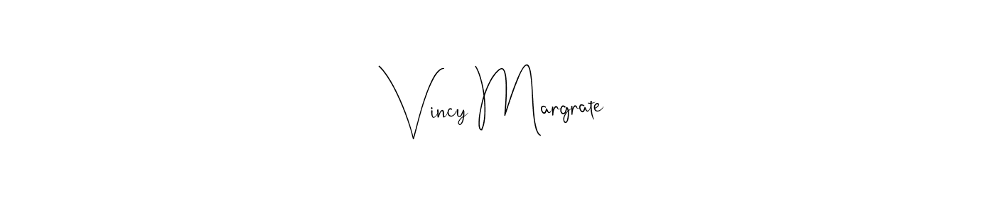 See photos of Vincy Margrate official signature by Spectra . Check more albums & portfolios. Read reviews & check more about Andilay-7BmLP font. Vincy Margrate signature style 4 images and pictures png