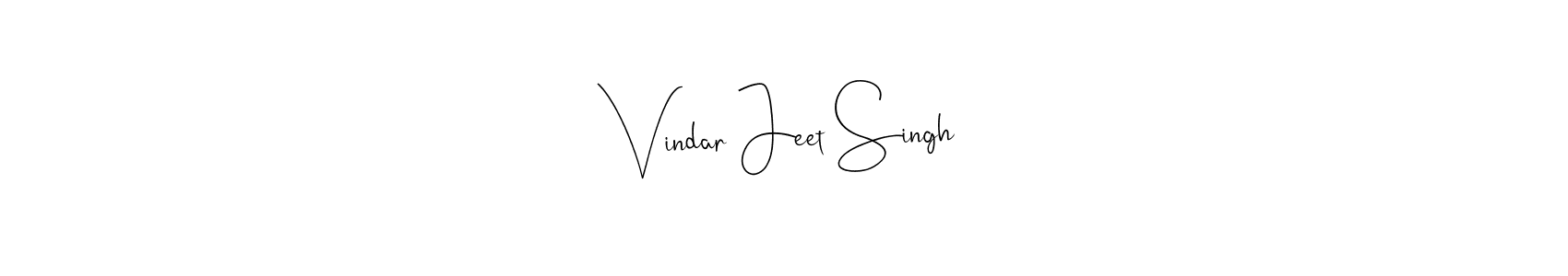 Also we have Vindar Jeet Singh name is the best signature style. Create professional handwritten signature collection using Andilay-7BmLP autograph style. Vindar Jeet Singh signature style 4 images and pictures png