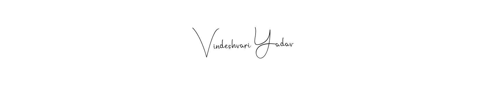 Make a beautiful signature design for name Vindeshvari Yadav. With this signature (Andilay-7BmLP) style, you can create a handwritten signature for free. Vindeshvari Yadav signature style 4 images and pictures png