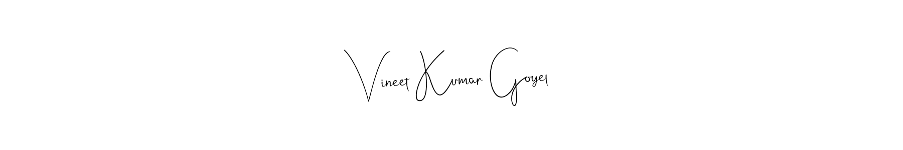 Vineet Kumar Goyel stylish signature style. Best Handwritten Sign (Andilay-7BmLP) for my name. Handwritten Signature Collection Ideas for my name Vineet Kumar Goyel. Vineet Kumar Goyel signature style 4 images and pictures png