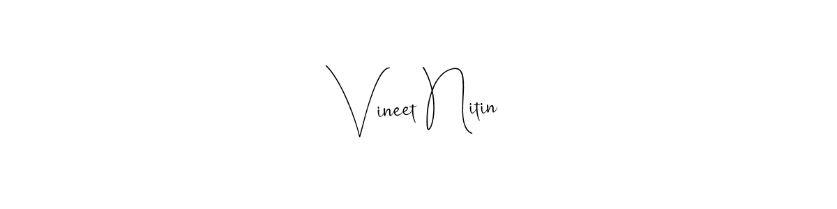 Make a beautiful signature design for name Vineet Nitin. Use this online signature maker to create a handwritten signature for free. Vineet Nitin signature style 4 images and pictures png