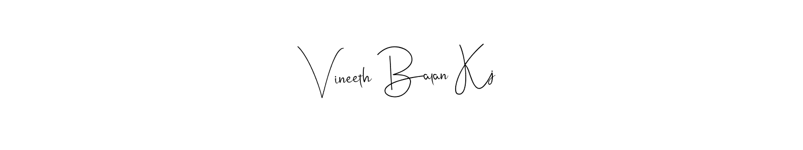 Make a beautiful signature design for name Vineeth Balan Kj. Use this online signature maker to create a handwritten signature for free. Vineeth Balan Kj signature style 4 images and pictures png