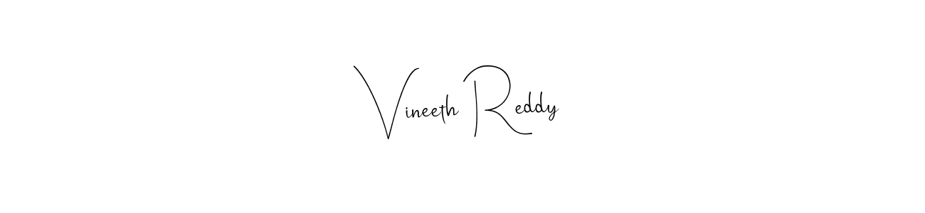 Create a beautiful signature design for name Vineeth Reddy. With this signature (Andilay-7BmLP) fonts, you can make a handwritten signature for free. Vineeth Reddy signature style 4 images and pictures png