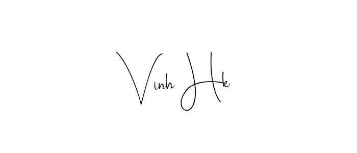 You should practise on your own different ways (Andilay-7BmLP) to write your name (Vinh Hk) in signature. don't let someone else do it for you. Vinh Hk signature style 4 images and pictures png