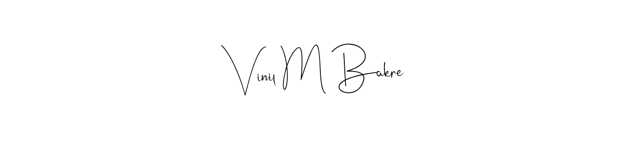 Make a beautiful signature design for name Vinil M Bakre. Use this online signature maker to create a handwritten signature for free. Vinil M Bakre signature style 4 images and pictures png