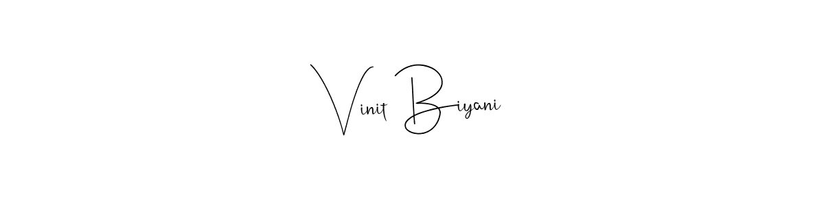 Make a beautiful signature design for name Vinit Biyani. With this signature (Andilay-7BmLP) style, you can create a handwritten signature for free. Vinit Biyani signature style 4 images and pictures png