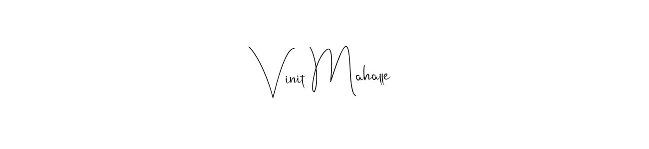 Make a beautiful signature design for name Vinit Mahalle. With this signature (Andilay-7BmLP) style, you can create a handwritten signature for free. Vinit Mahalle signature style 4 images and pictures png