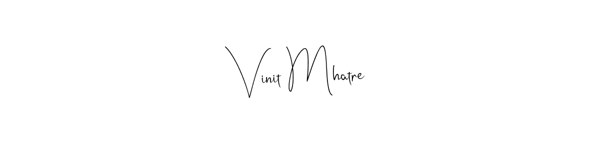 The best way (Andilay-7BmLP) to make a short signature is to pick only two or three words in your name. The name Vinit Mhatre include a total of six letters. For converting this name. Vinit Mhatre signature style 4 images and pictures png