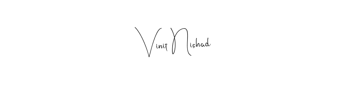 It looks lik you need a new signature style for name Vinit Nishad. Design unique handwritten (Andilay-7BmLP) signature with our free signature maker in just a few clicks. Vinit Nishad signature style 4 images and pictures png