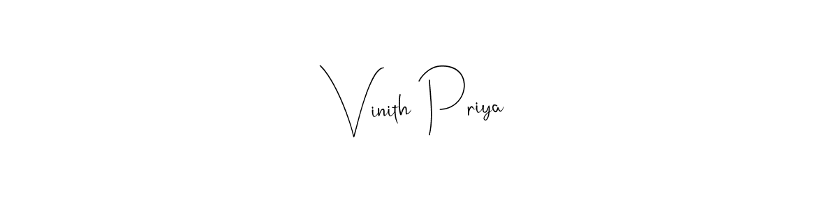 The best way (Andilay-7BmLP) to make a short signature is to pick only two or three words in your name. The name Vinith Priya include a total of six letters. For converting this name. Vinith Priya signature style 4 images and pictures png