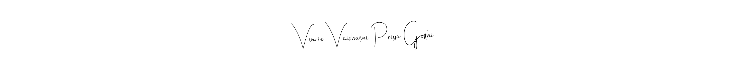 This is the best signature style for the Vinnie Vaishalini Priya Golthi name. Also you like these signature font (Andilay-7BmLP). Mix name signature. Vinnie Vaishalini Priya Golthi signature style 4 images and pictures png