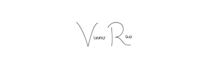 You should practise on your own different ways (Andilay-7BmLP) to write your name (Vinnu Rao) in signature. don't let someone else do it for you. Vinnu Rao signature style 4 images and pictures png
