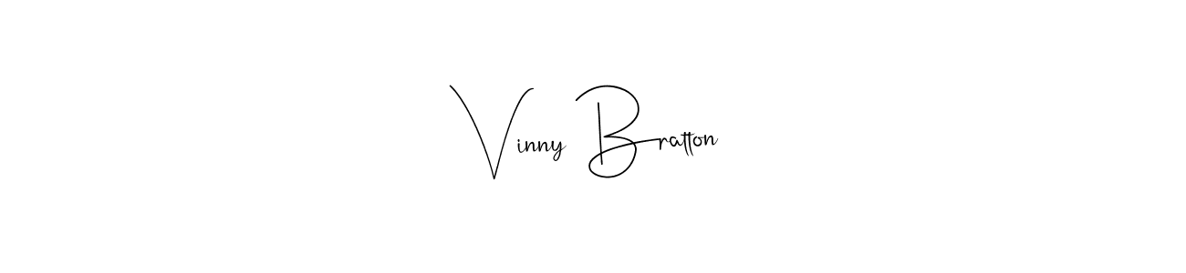 Use a signature maker to create a handwritten signature online. With this signature software, you can design (Andilay-7BmLP) your own signature for name Vinny Bratton. Vinny Bratton signature style 4 images and pictures png